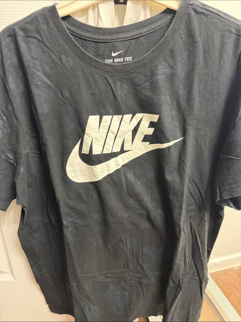 Nike Black Short Sleeve Tee with White Logo